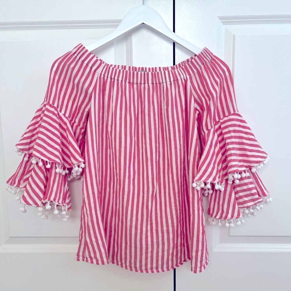 Cupio red&white striped blouse
